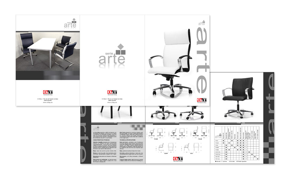 Diseño Tríptico Sillas Arte